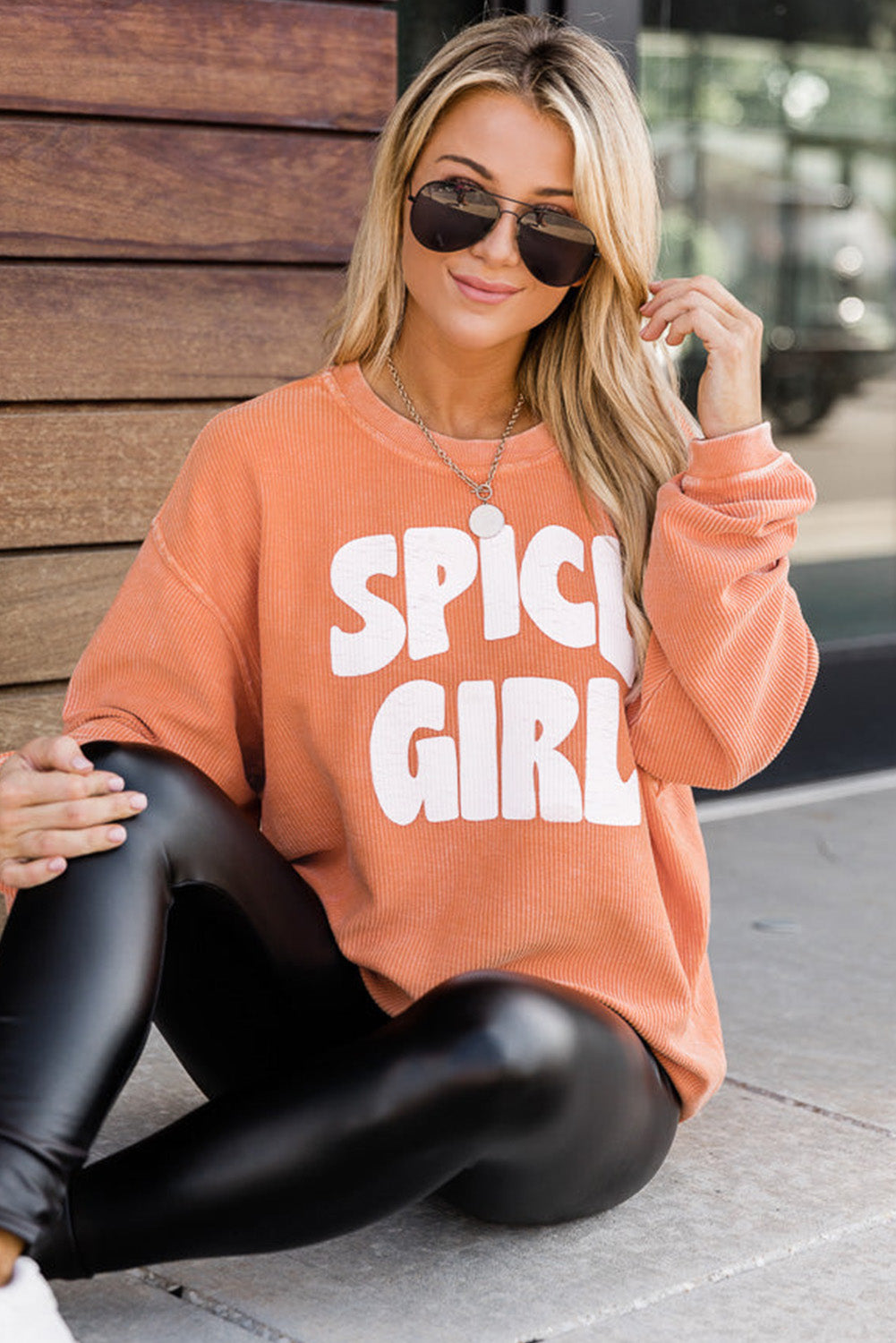 Narančasta majica s motivom SPICY GIRL s žicom