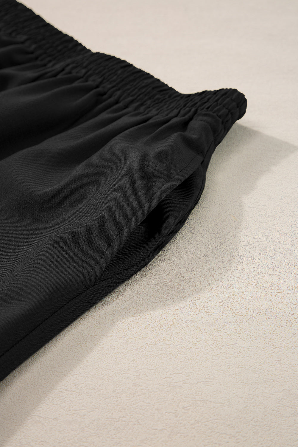 Crni komplet kratkih hlača s elastičnim pojasom Ricrac
