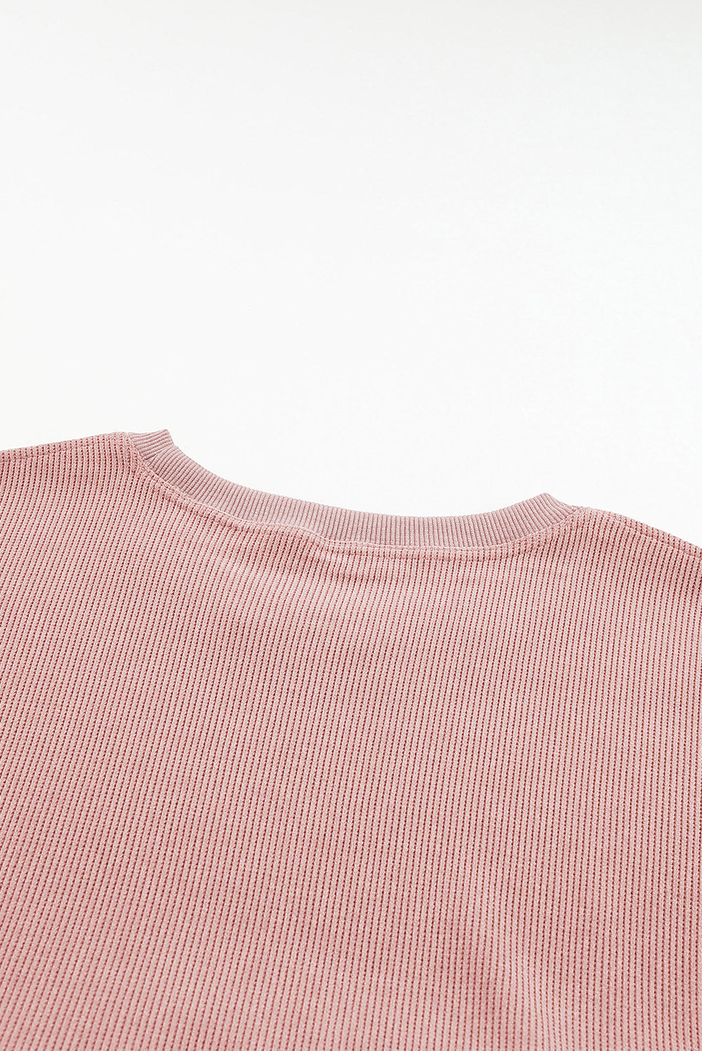 Ružičasta majica s okruglim izrezom na užetu veće veličine