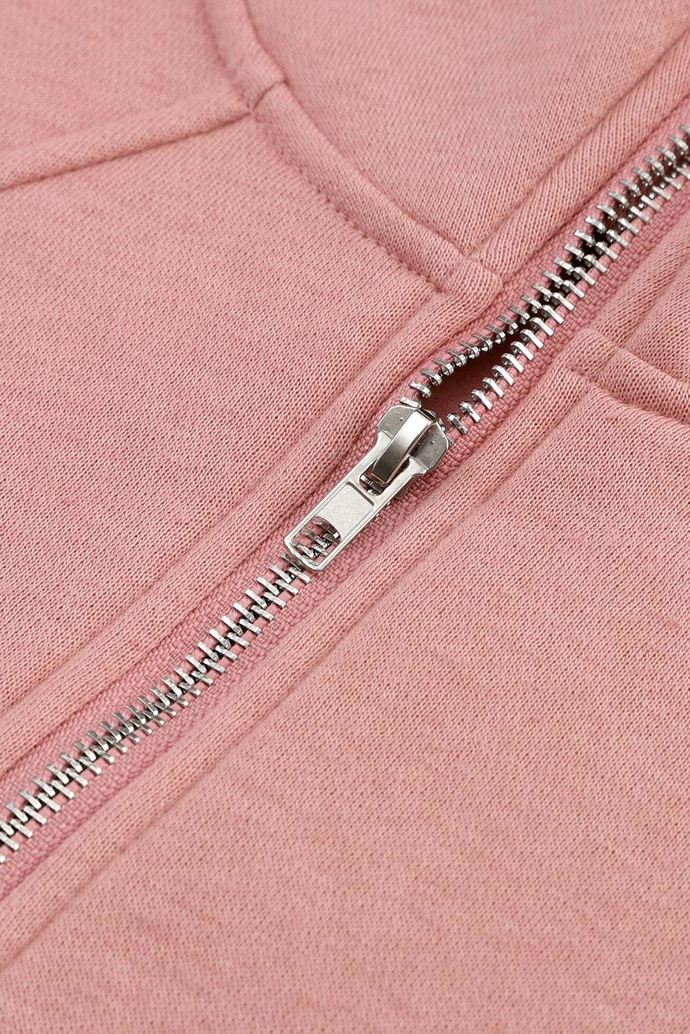 Ružičasta majica s kapuljačom u obliku klokana s patentnim zatvaračem