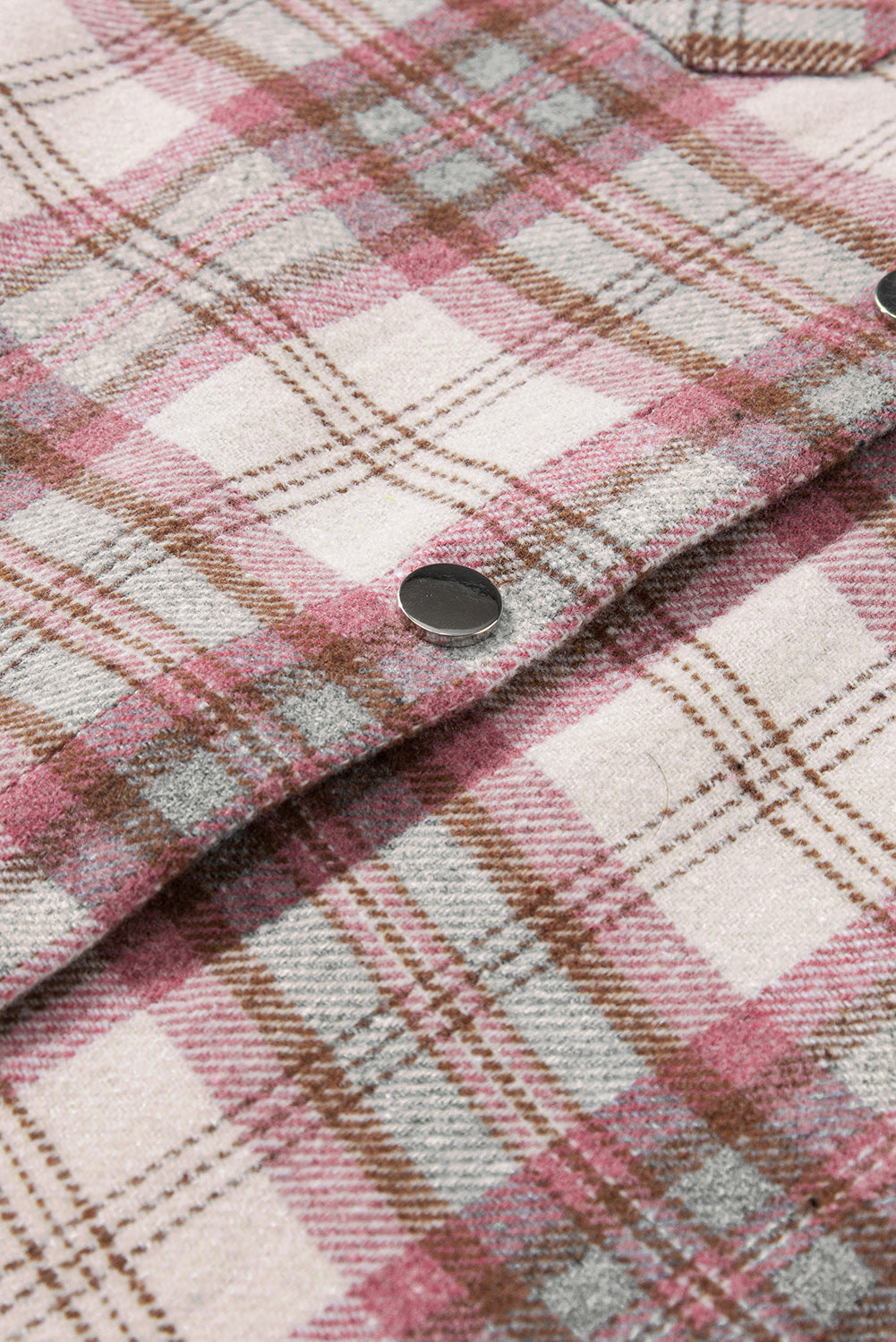 Raznobojna karirana jakna s preklopnim džepovima i kapuljačom od sirovog ruba