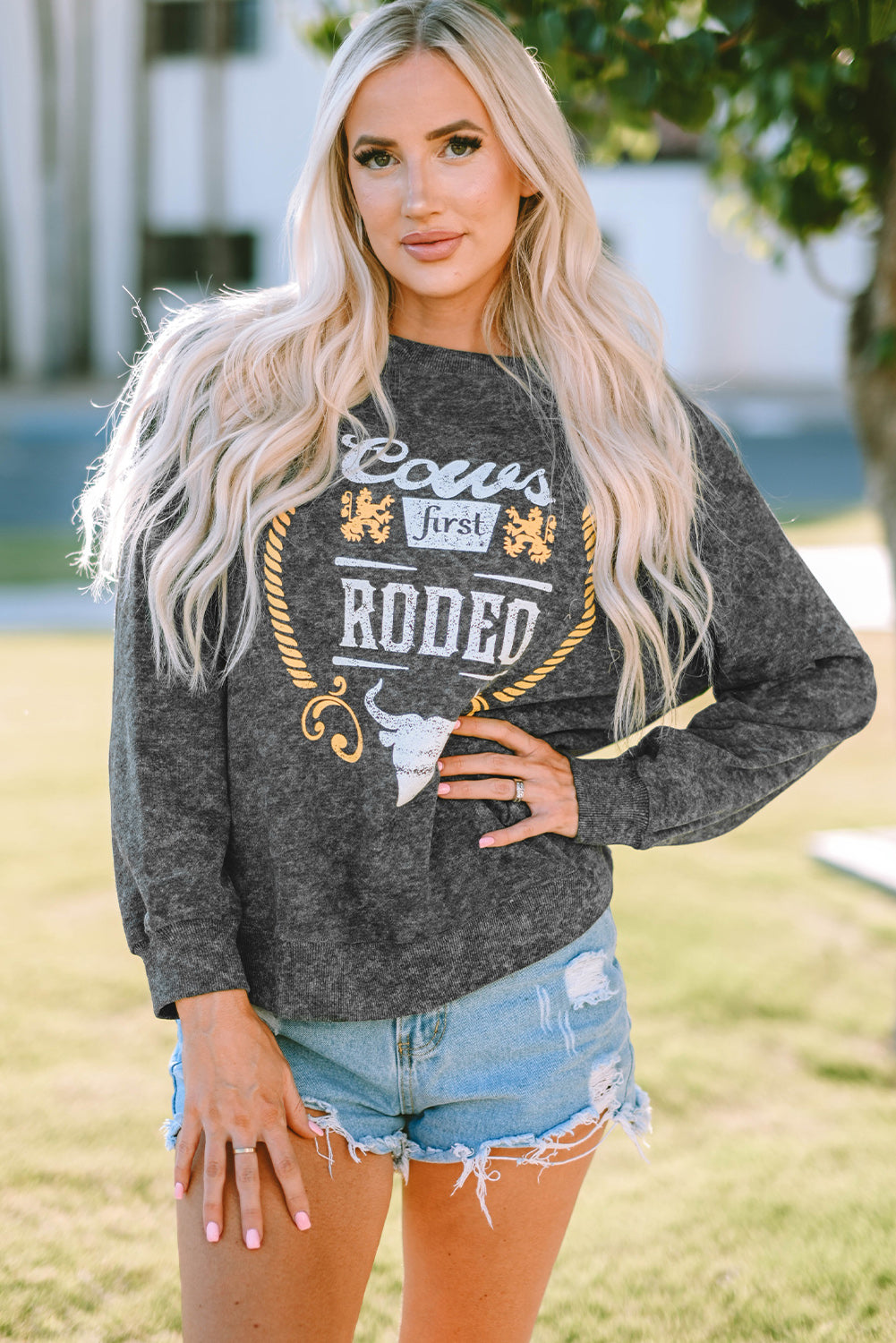 Graues Coors Banquet RODEO Graphic Mineral Washed Sweatshirt