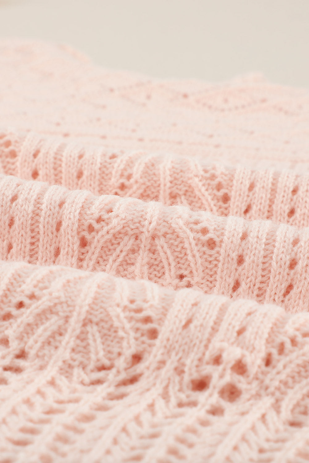 Maglione lavorato a maglia con spalle cadenti tinta unita rosa