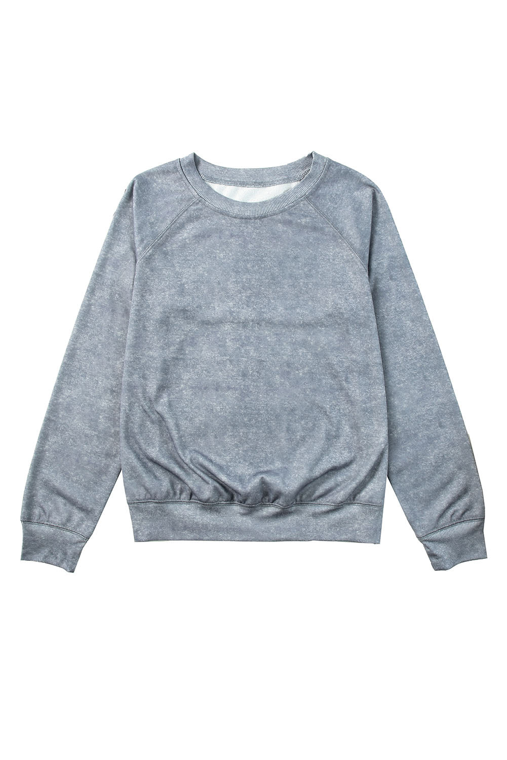 Graues Langarm-Sweatshirt mit Rundhalsausschnitt