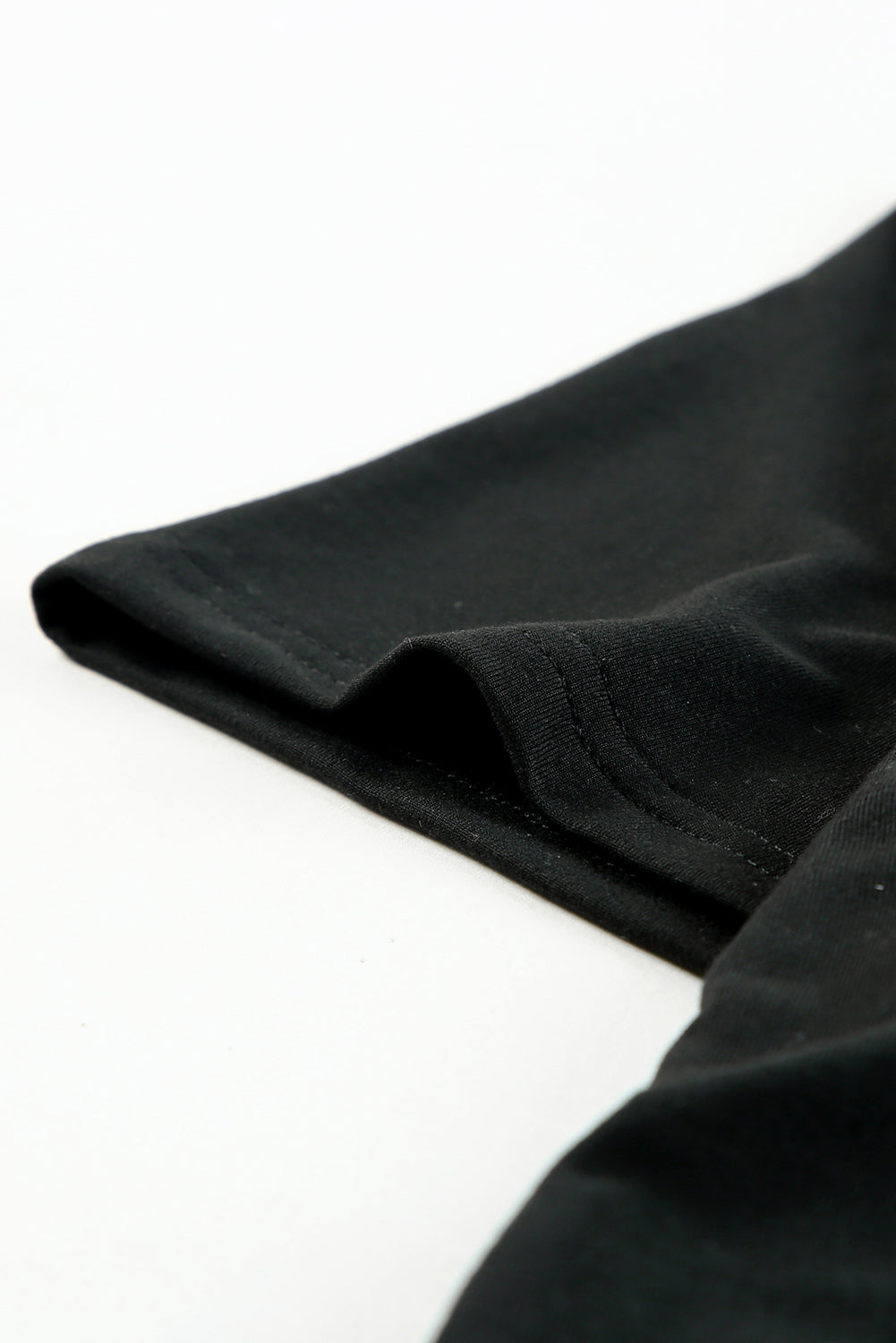 Crna majica kratkih rukava s leopard blokovima boja s prorezom, maksi haljina