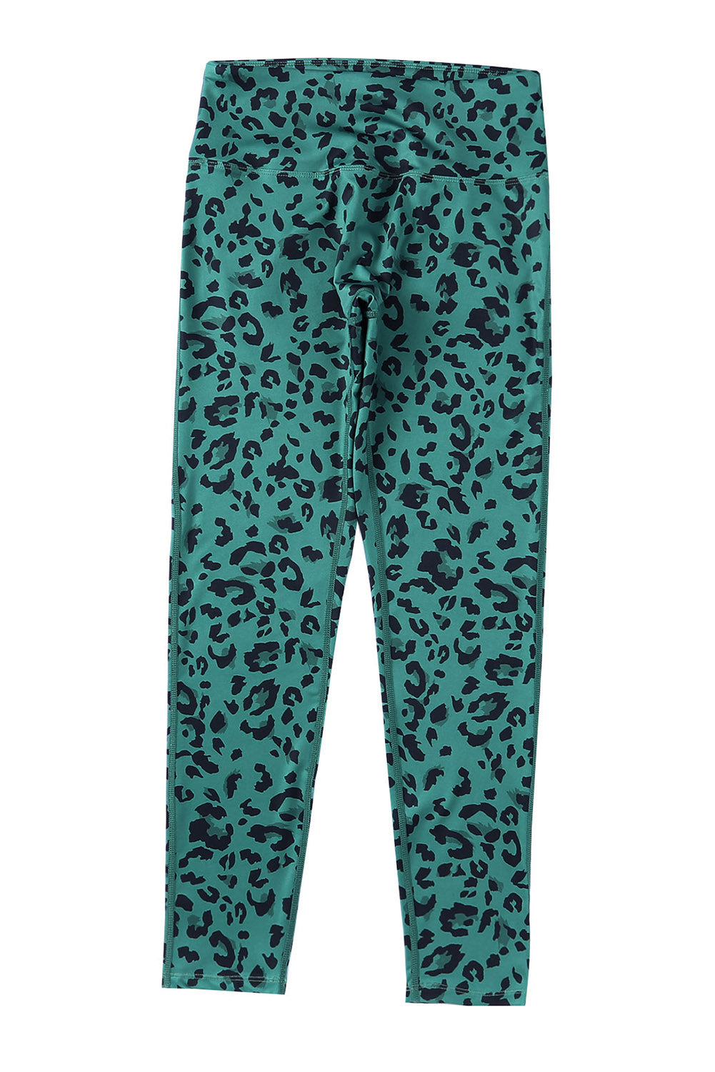 Leggings attivi con stampa leopardata classica verde