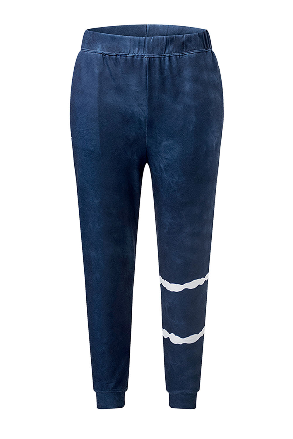 Set lounge con maniche lunghe e joggers a righe blu