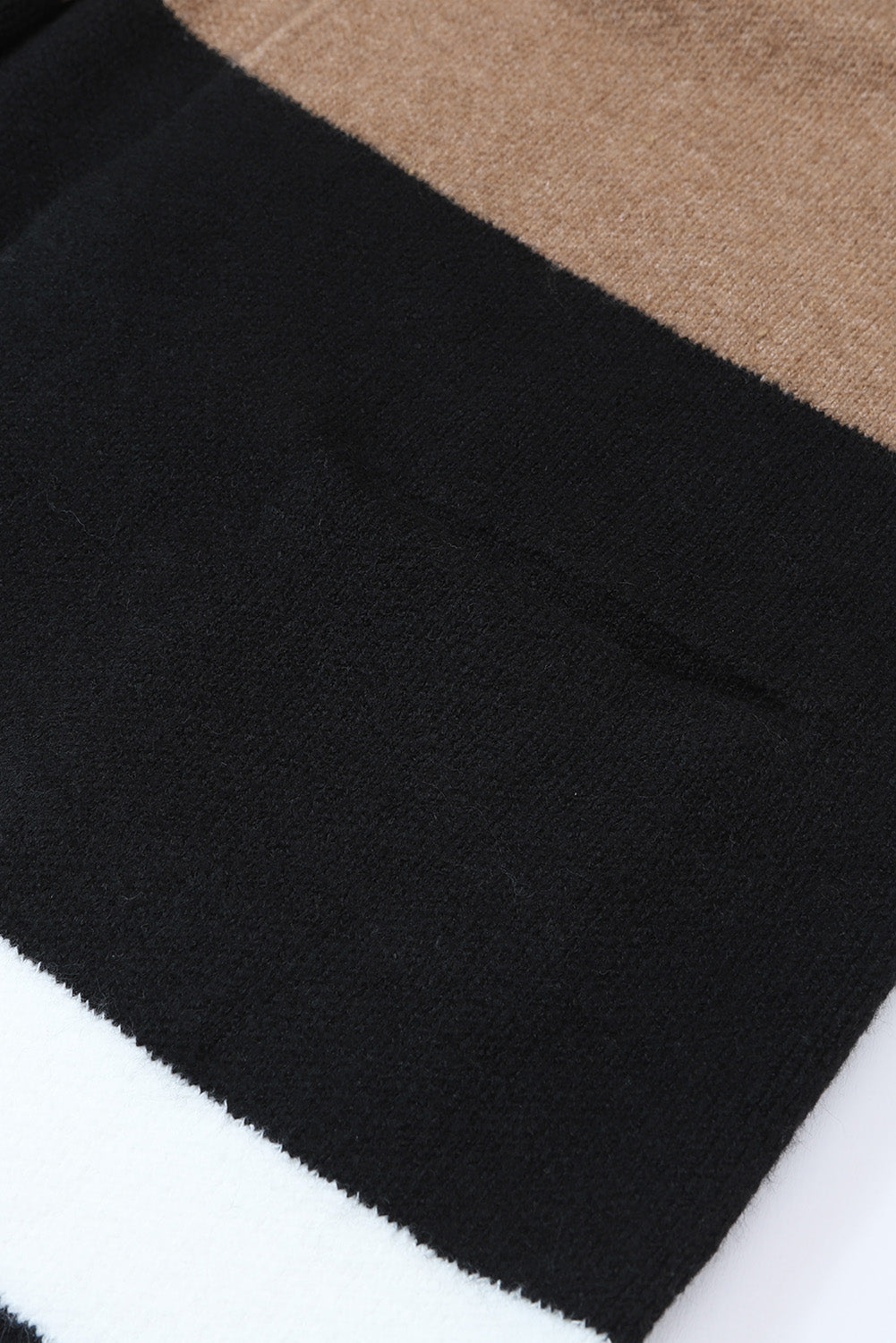 Cardigan con tasche color block color pan di zenzero grigio