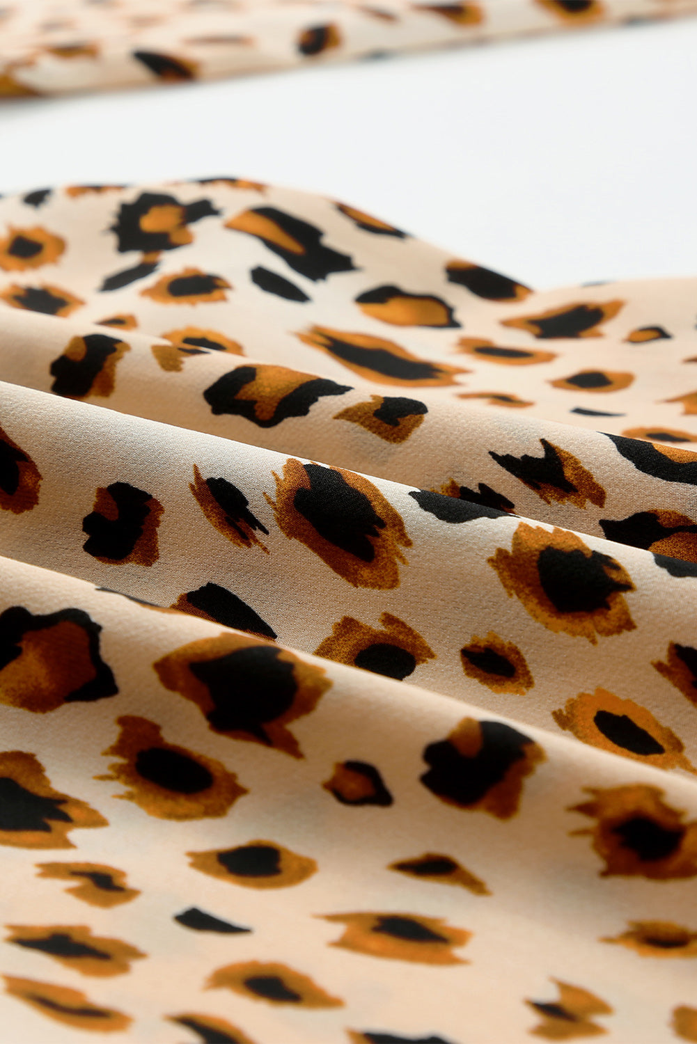 Pantaloni larghi a vita alta fumé leopardati taglie forti