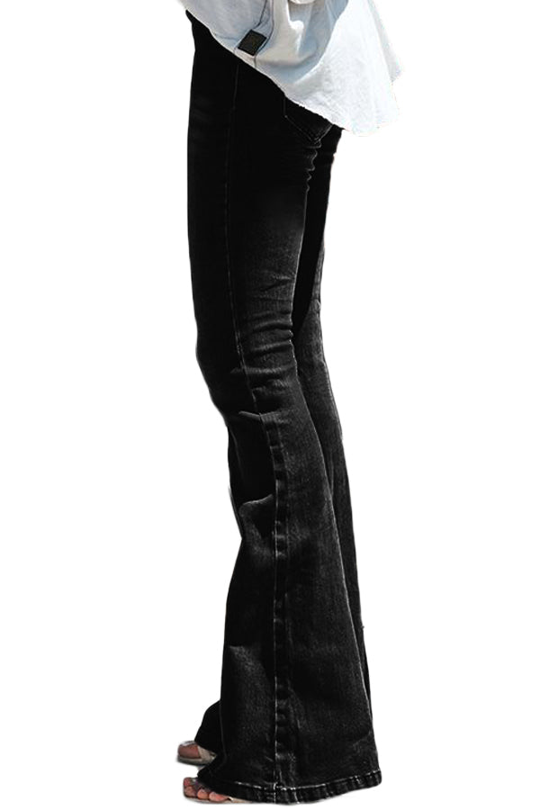 Jean large vintage noir délavé