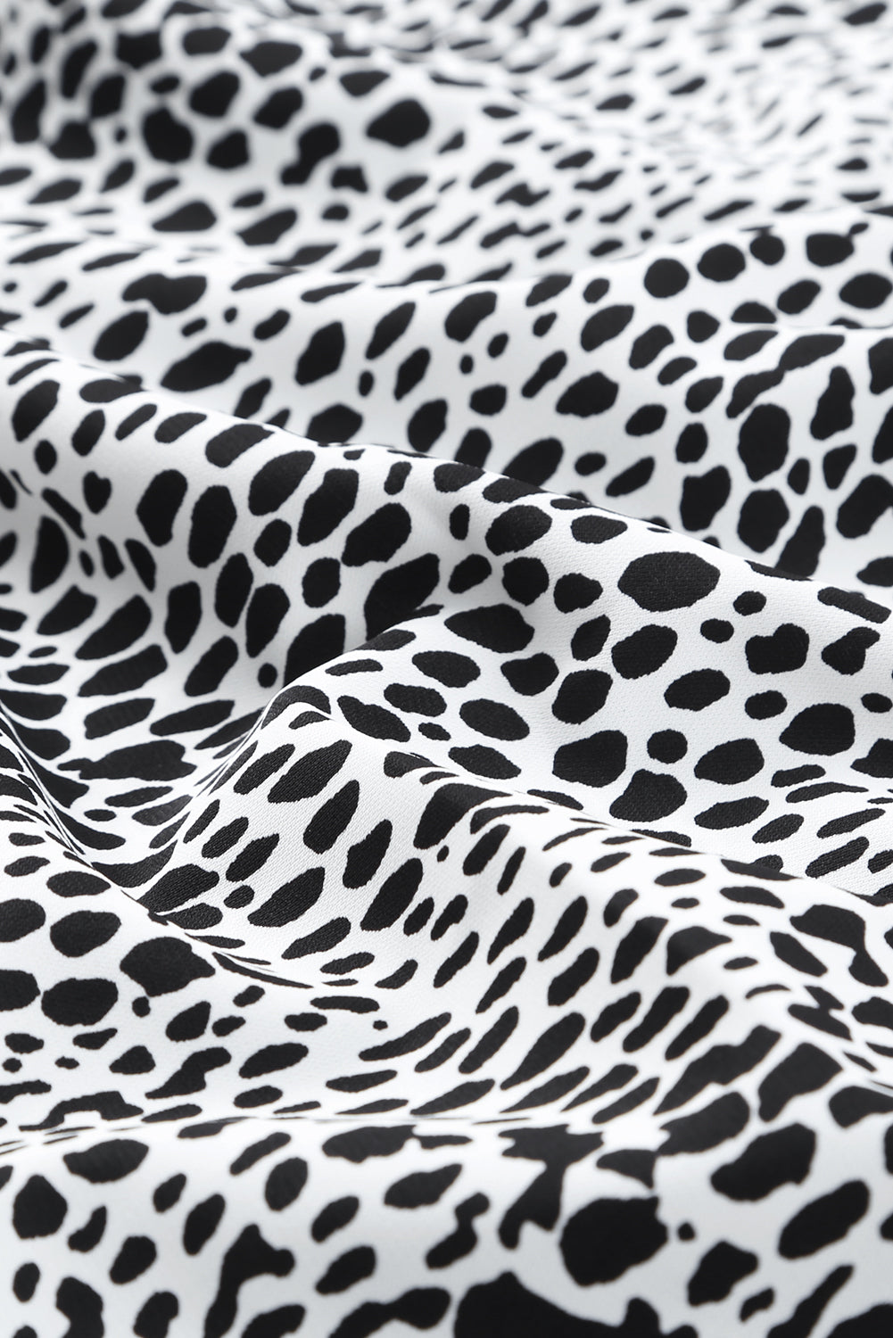 Abito chemisier con stampa animalier leopardata a maniche lunghe