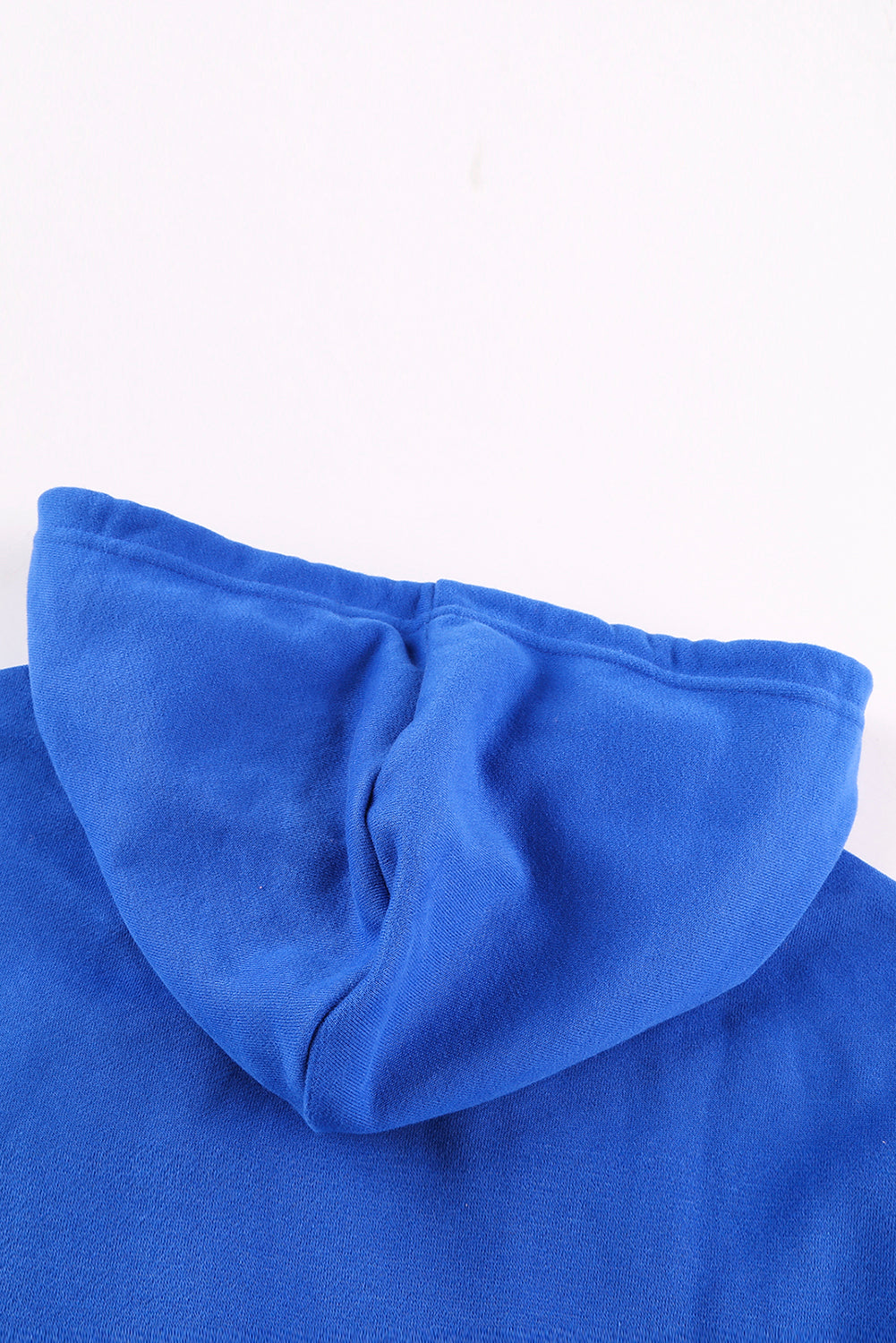 Blaue Kapuzenjacke mit Reißverschluss