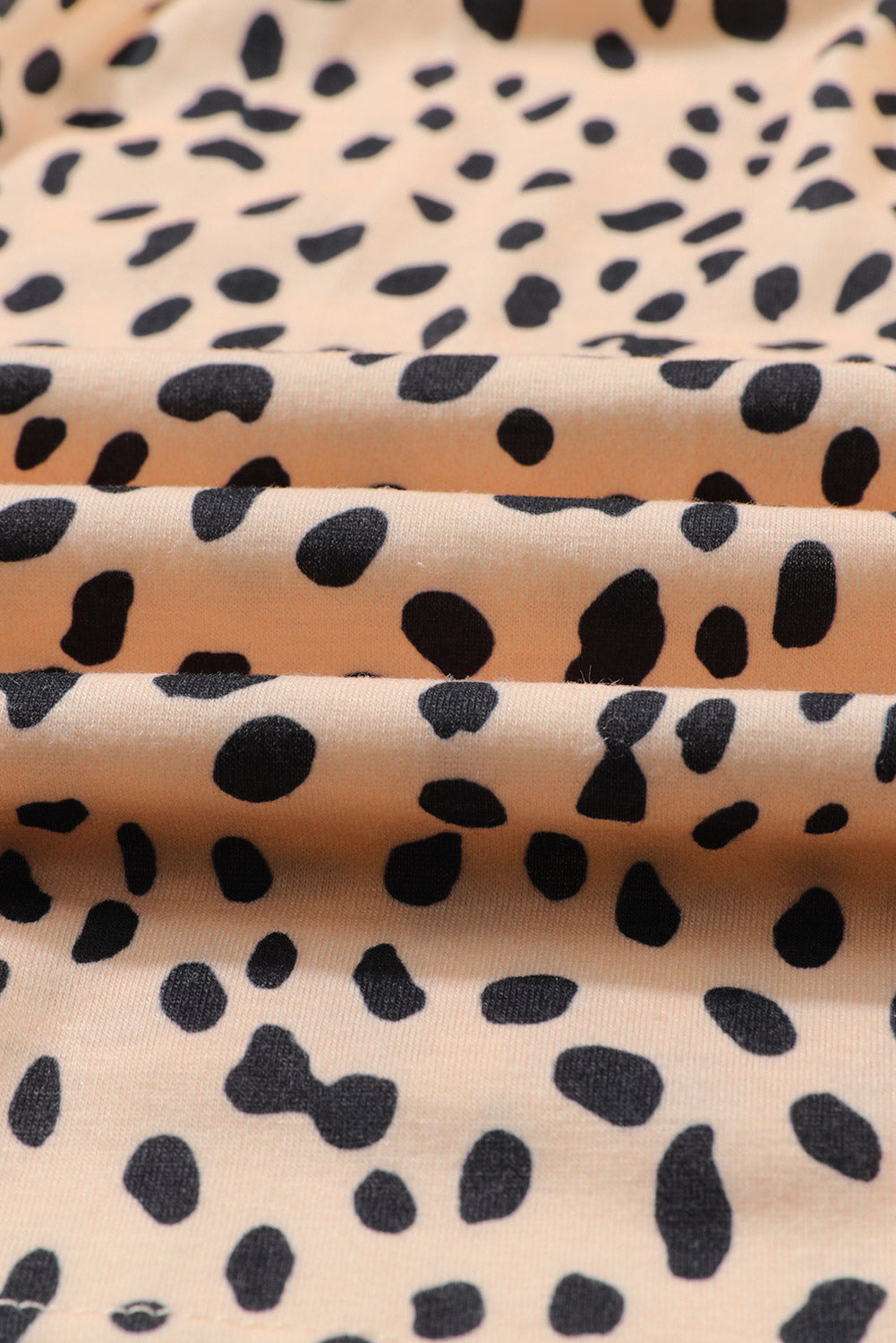 Robe babydoll léopard à manches longues