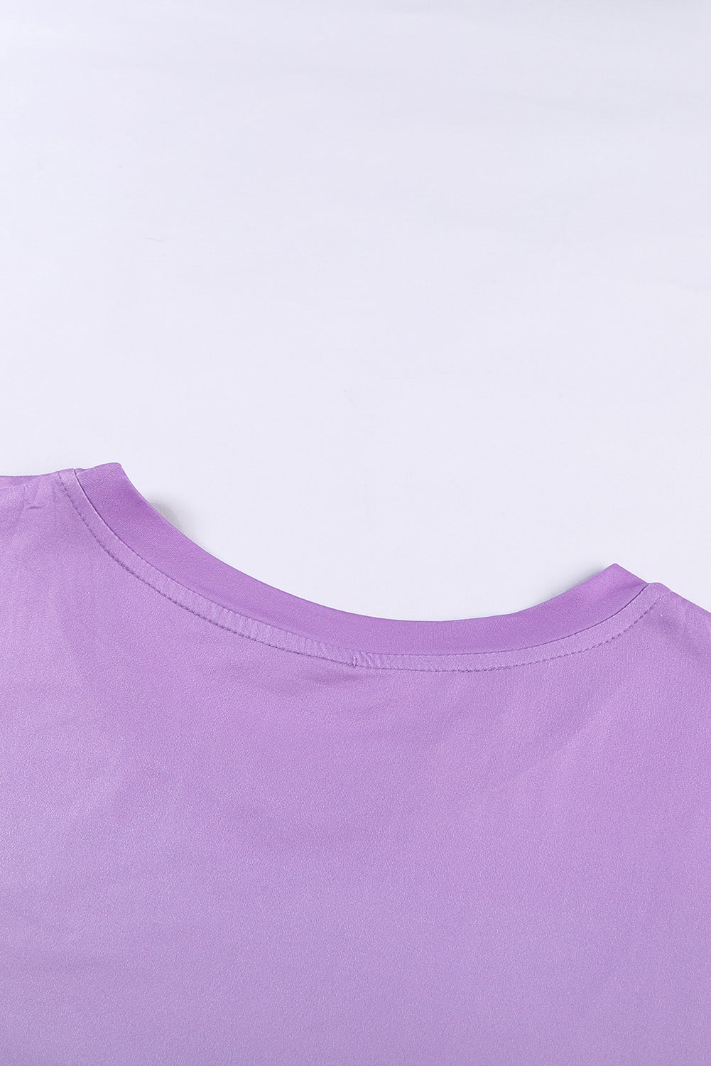 T-shirt taglie forti color block color tie-dye girocollo viola