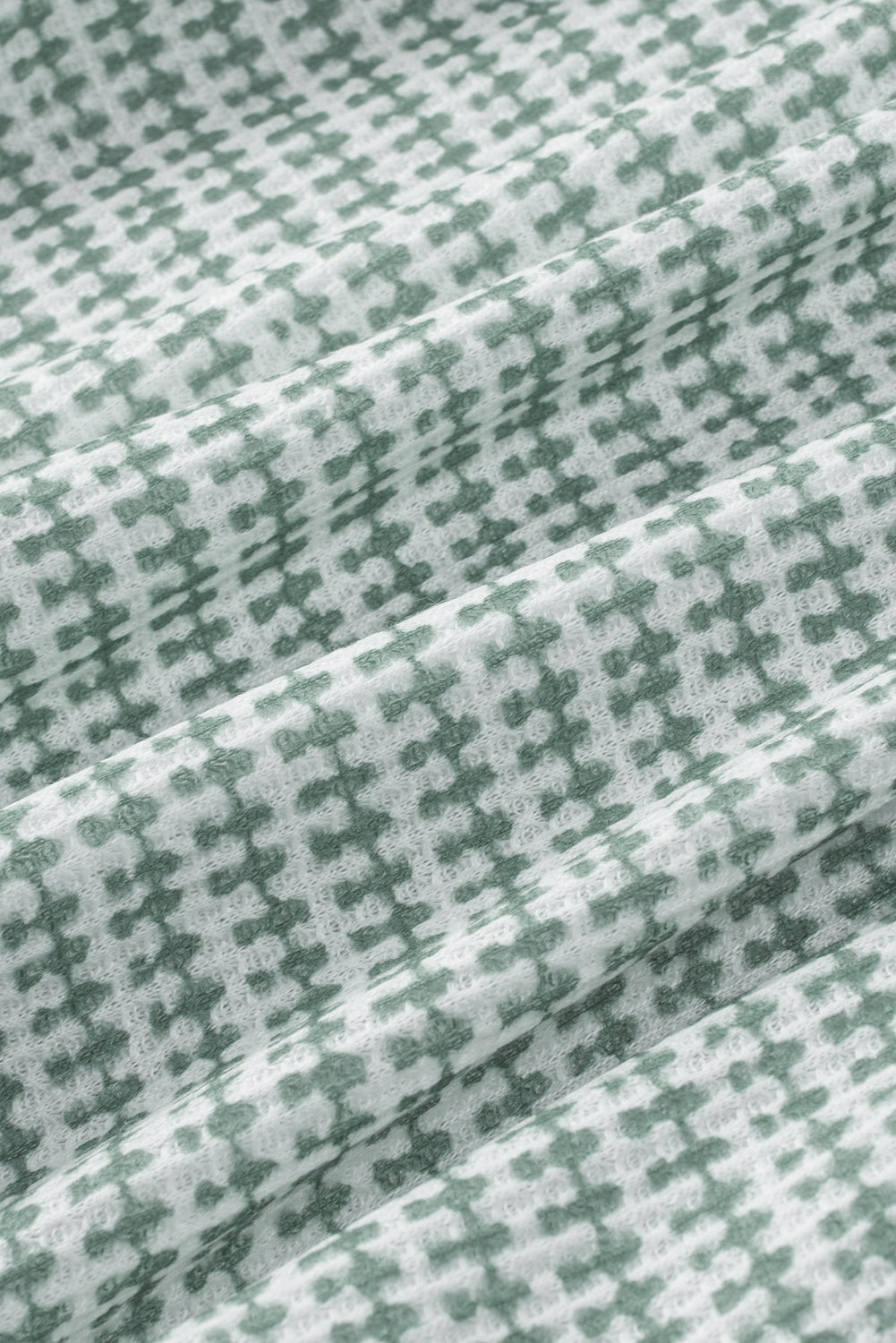 Haut nuisette à volants en tricot à coutures apparentes vert herbe