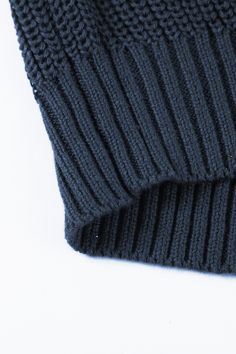 Dark Blue Dew Shoulder Juliette Knitted Sweater