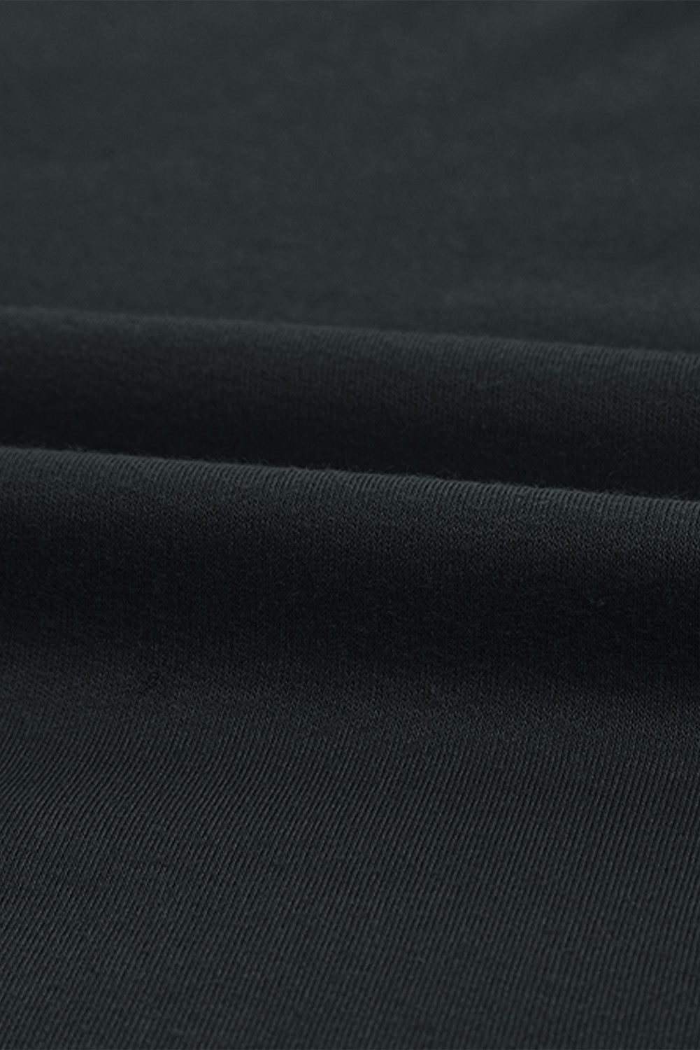 Crna obična majica s dugim rukavima s okruglim izrezom