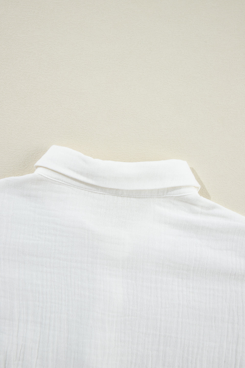 Chemise ample froissée blanche brodée anglaise