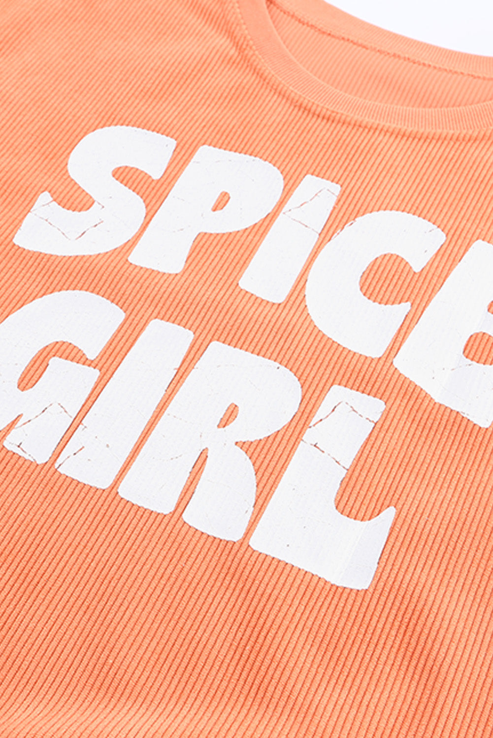Felpa grafica SPICY GIRL con cordoncino arancione
