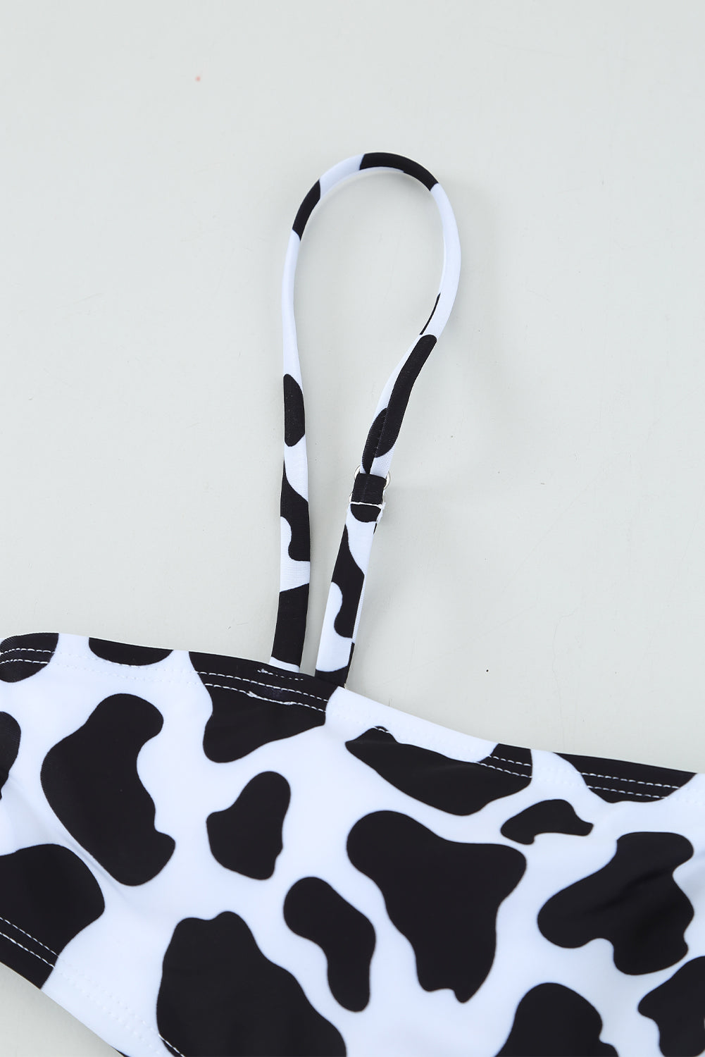 Einteiliger Badeanzug mit Kuh-Animal-Print