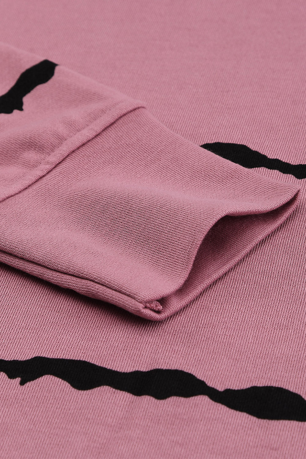 Sweat à capuche rayé rose tie-dye avec cordon de serrage et hauts fendus sur le côté