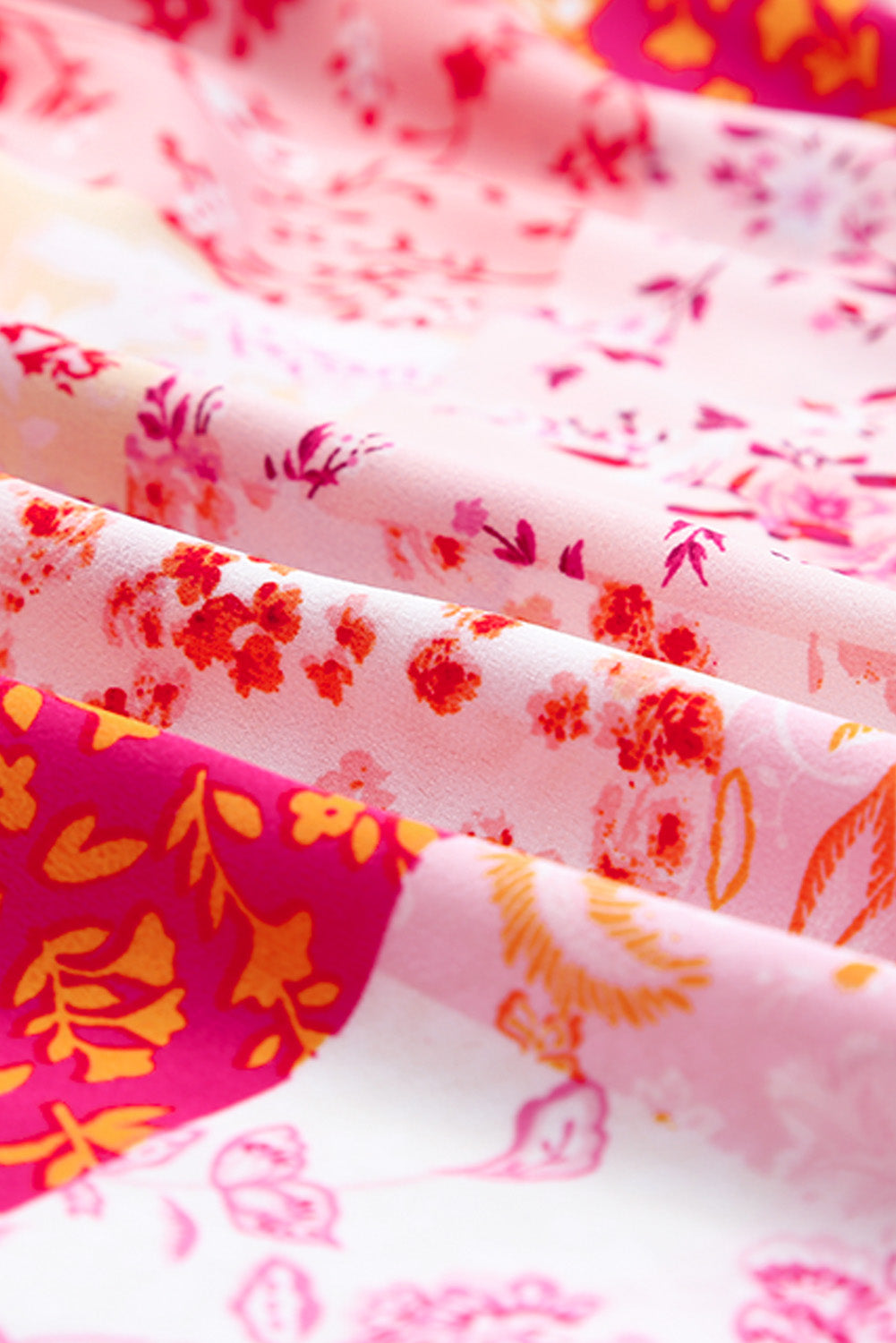 Robe longue sans manches à imprimé floral géométrique bohème multicolore