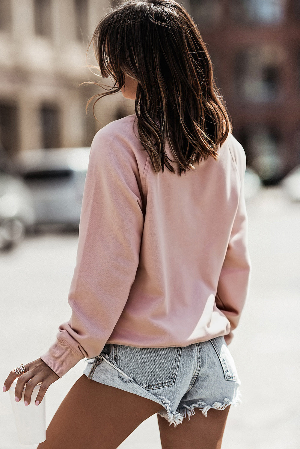 Blank Apparel – Pullover-Sweatshirt aus French-Terry-Baumwollmischung