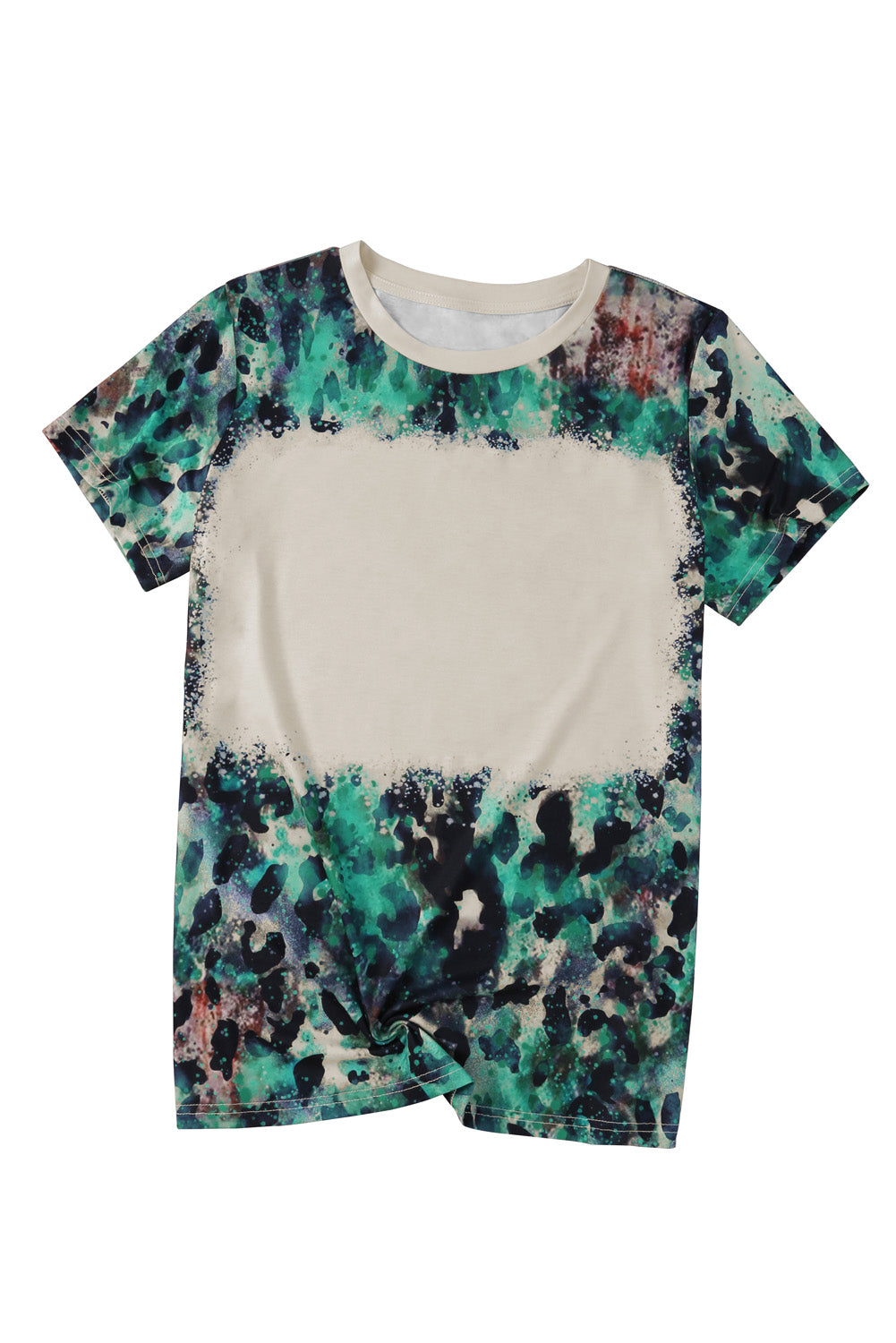 Blanko-T-Shirt mit grafischem Leopardenmuster