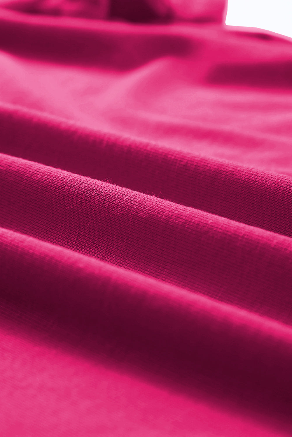 Ružičasto crvena ležerna obična majica s okruglim izrezom