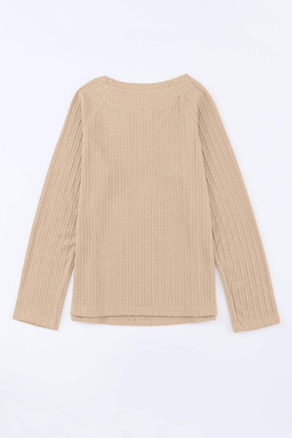 Black Ribbed Round Neck Knit Long Sleeve Top