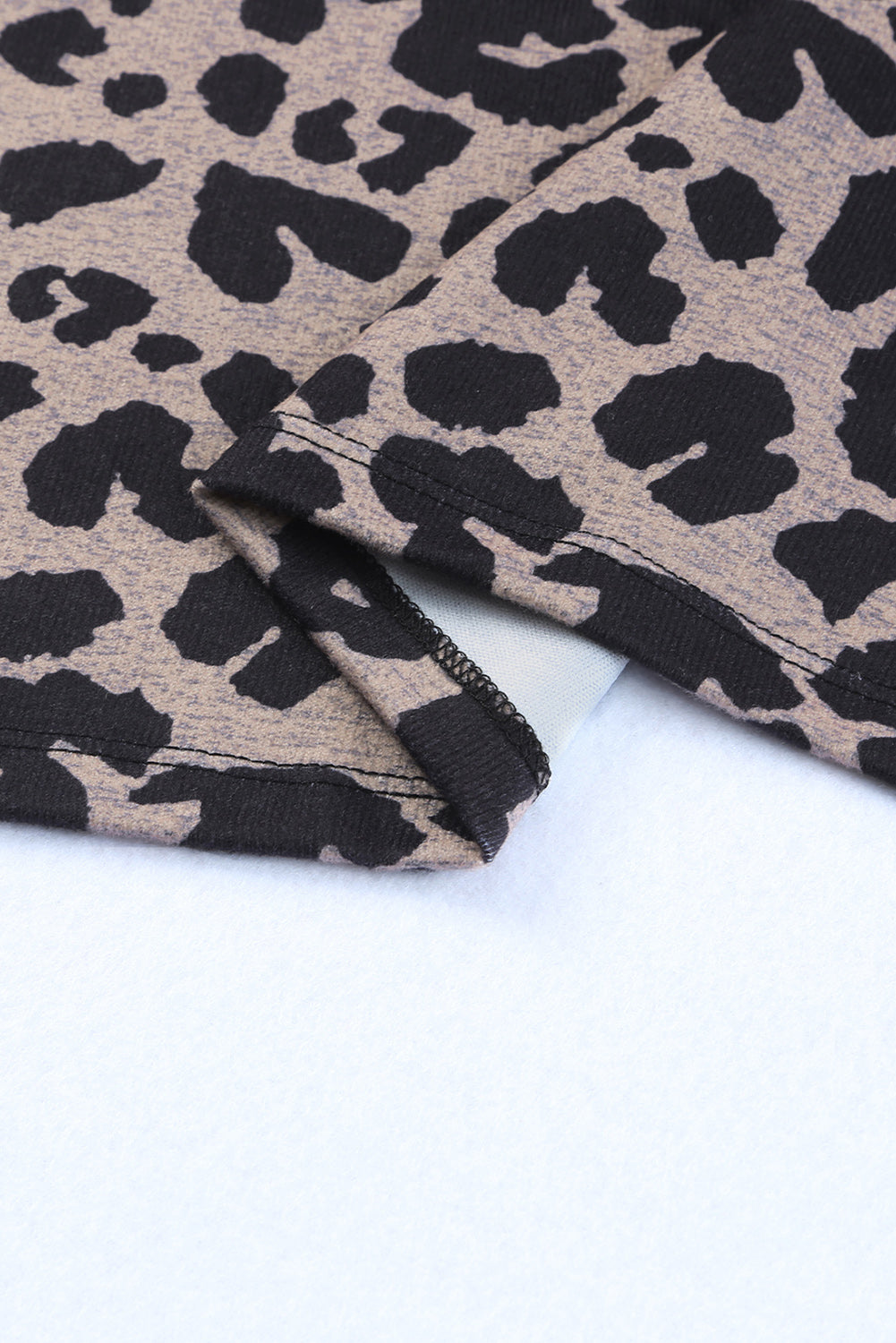 Haut tunique cape ample imprimé léopard