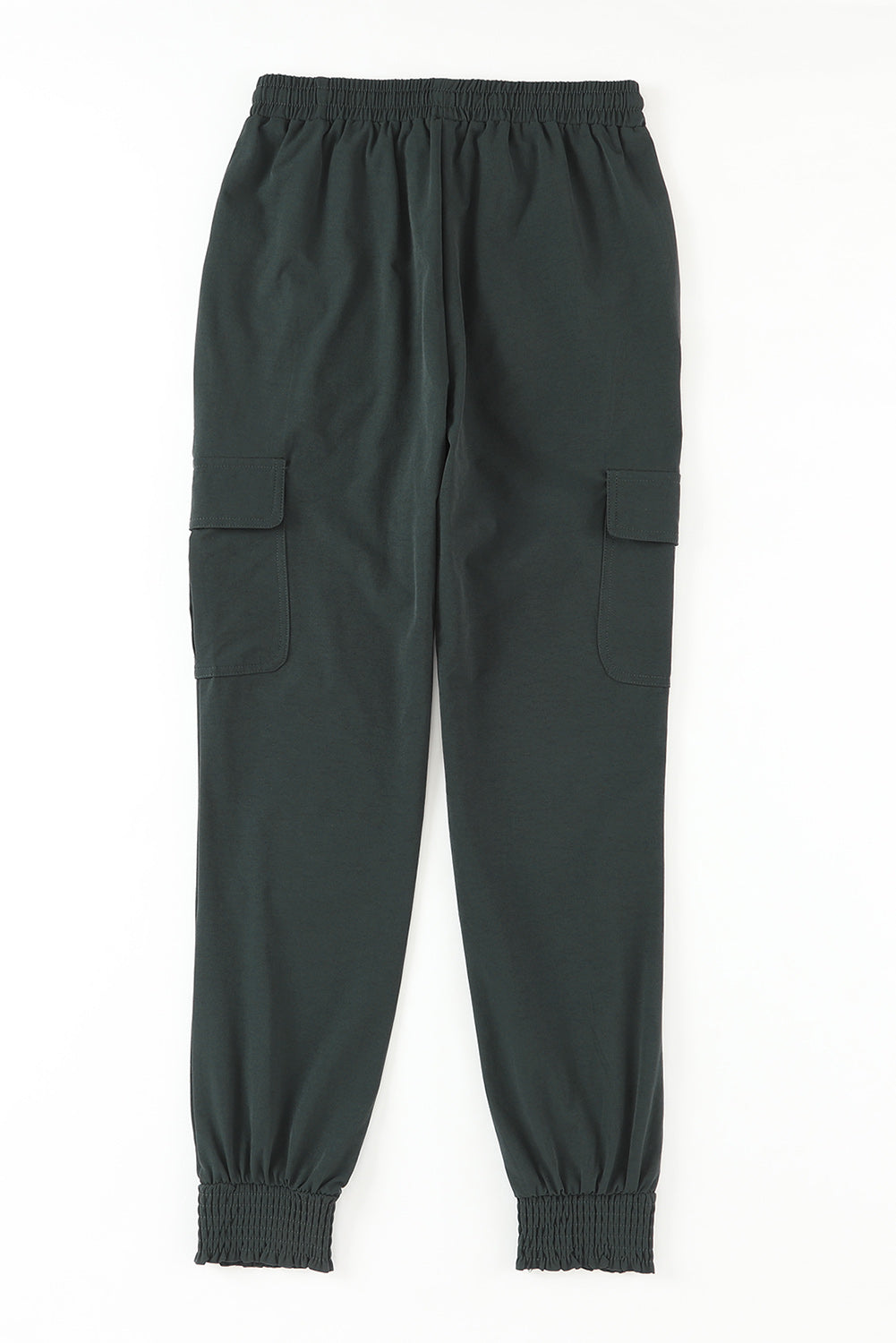 Graue, schmal geschnittene Jogginghose mit Kordelzug und hoher Taille und Seitentaschen