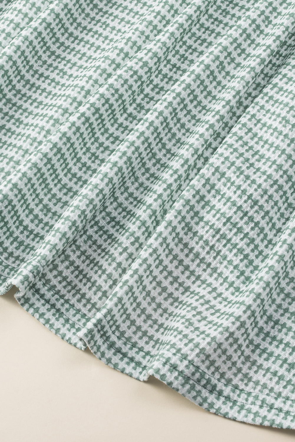Grass Green Exposed Seam Knit Ruffled Babydoll Top