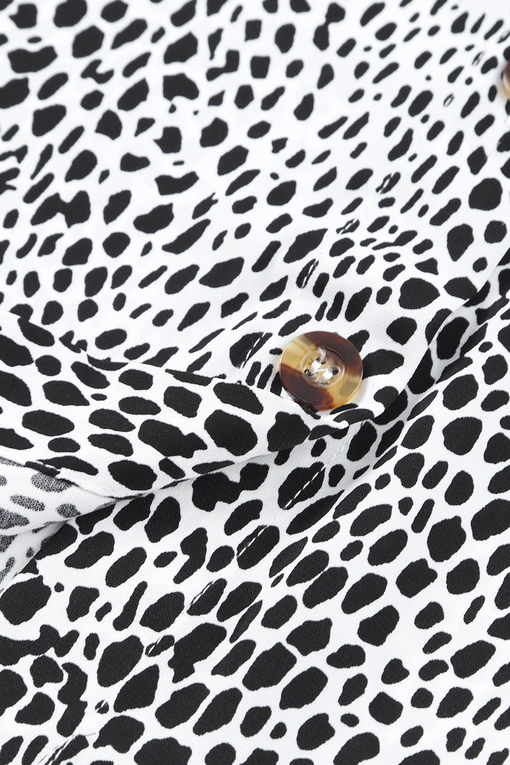 Haljina košulja s leopardovim životinjskim uzorkom dugih rukava
