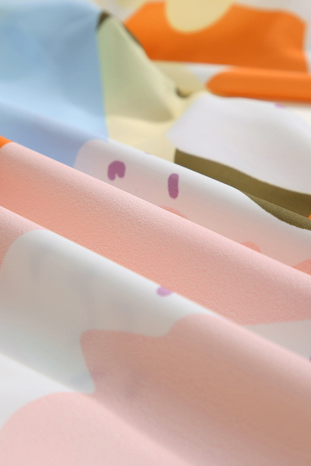 Pantalon large fluide à imprimé palette de couleurs multicolore