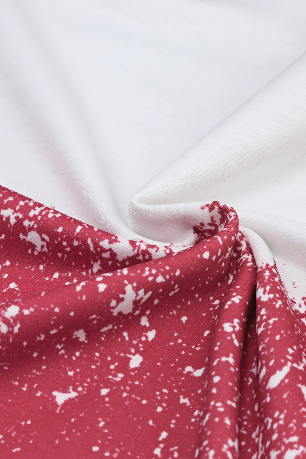 Sweat-shirt à col rond teint par nœuds rouge vif