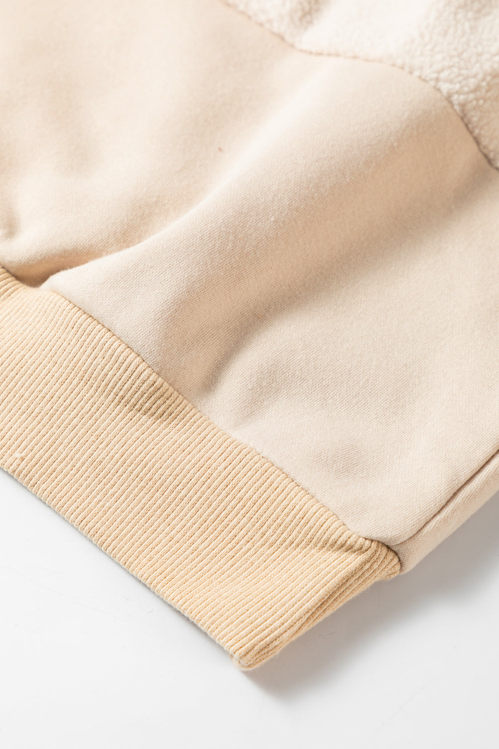 Sweat-shirt à manches raglan et patchwork bicolore contrasté à l'avoine