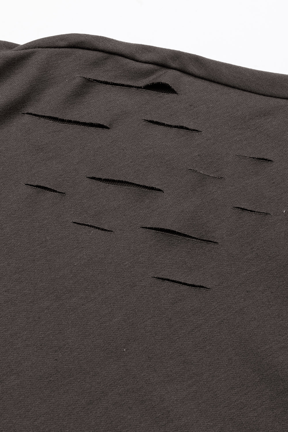 Srednje siv asimetričen pulover Cold Shoulder v stiski