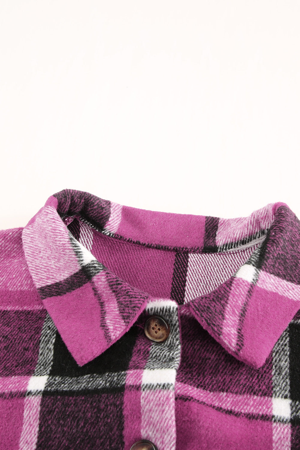 Srajčna jakna s karirastim vzorcem rožic in gumbi