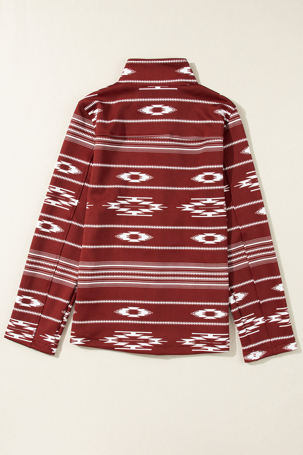 Veste zippée rouge à imprimé aztèque occidental Dahlia