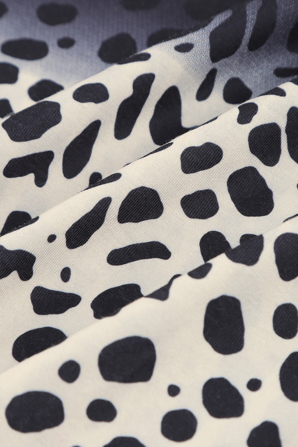 T-shirt noir à imprimé léopard ombré