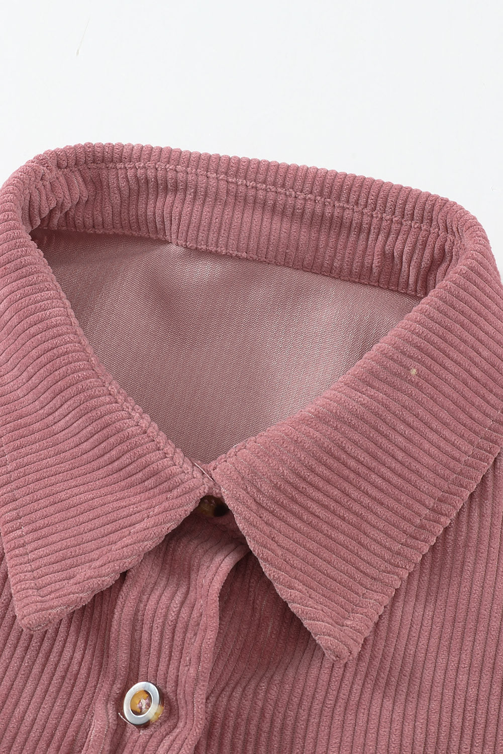 Pink Corduroy Button Pocket Shirt
