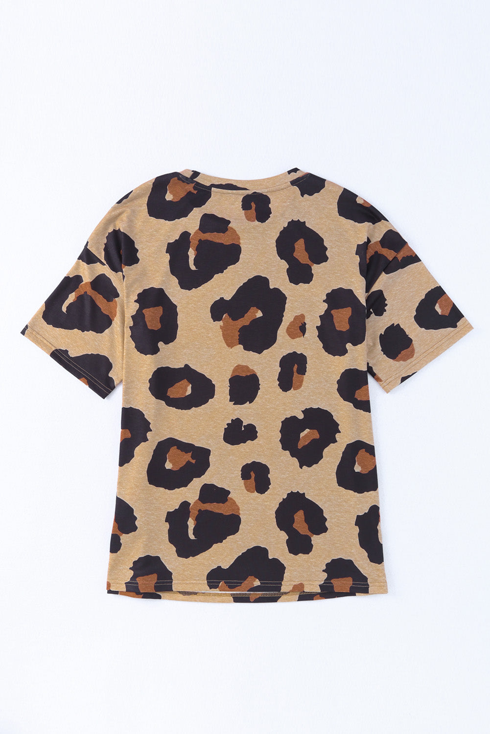 Braunes Boyfriend-T-Shirt mit Leopardenmuster