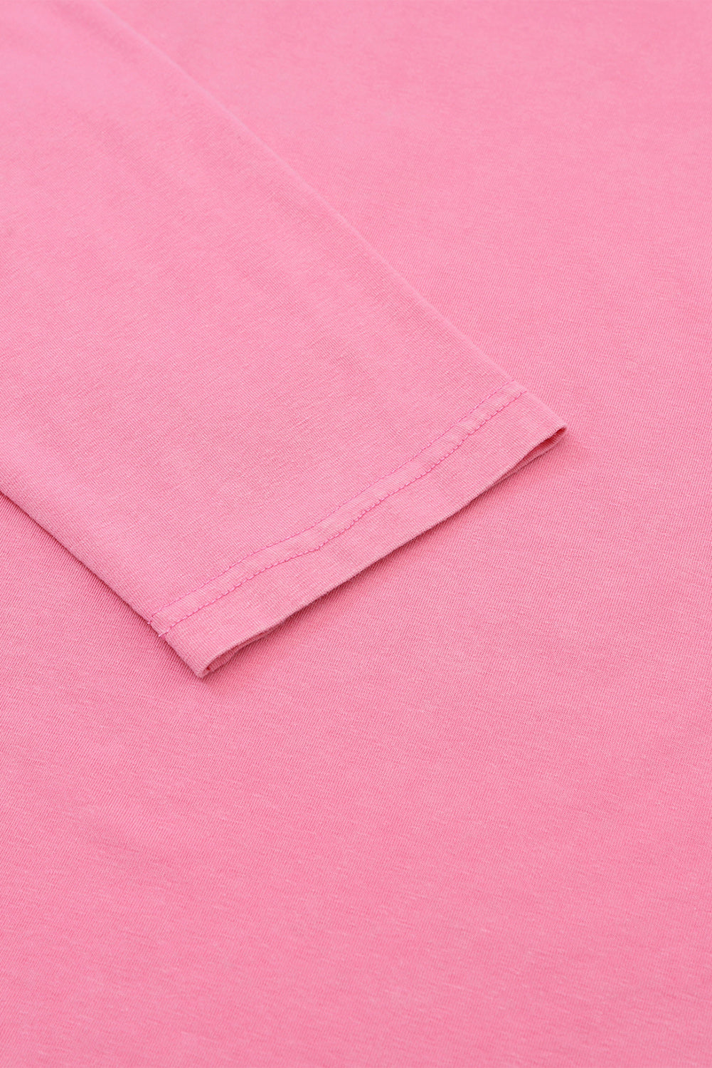 Rožnata majica z dolgimi rokavi in ​​čipkastimi žepi