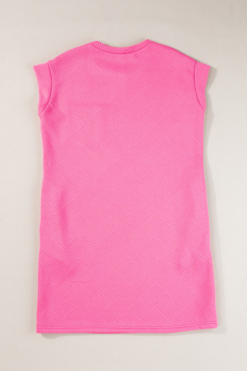 Abito T-shirt con maniche ad aletta testurizzata rosa bustina