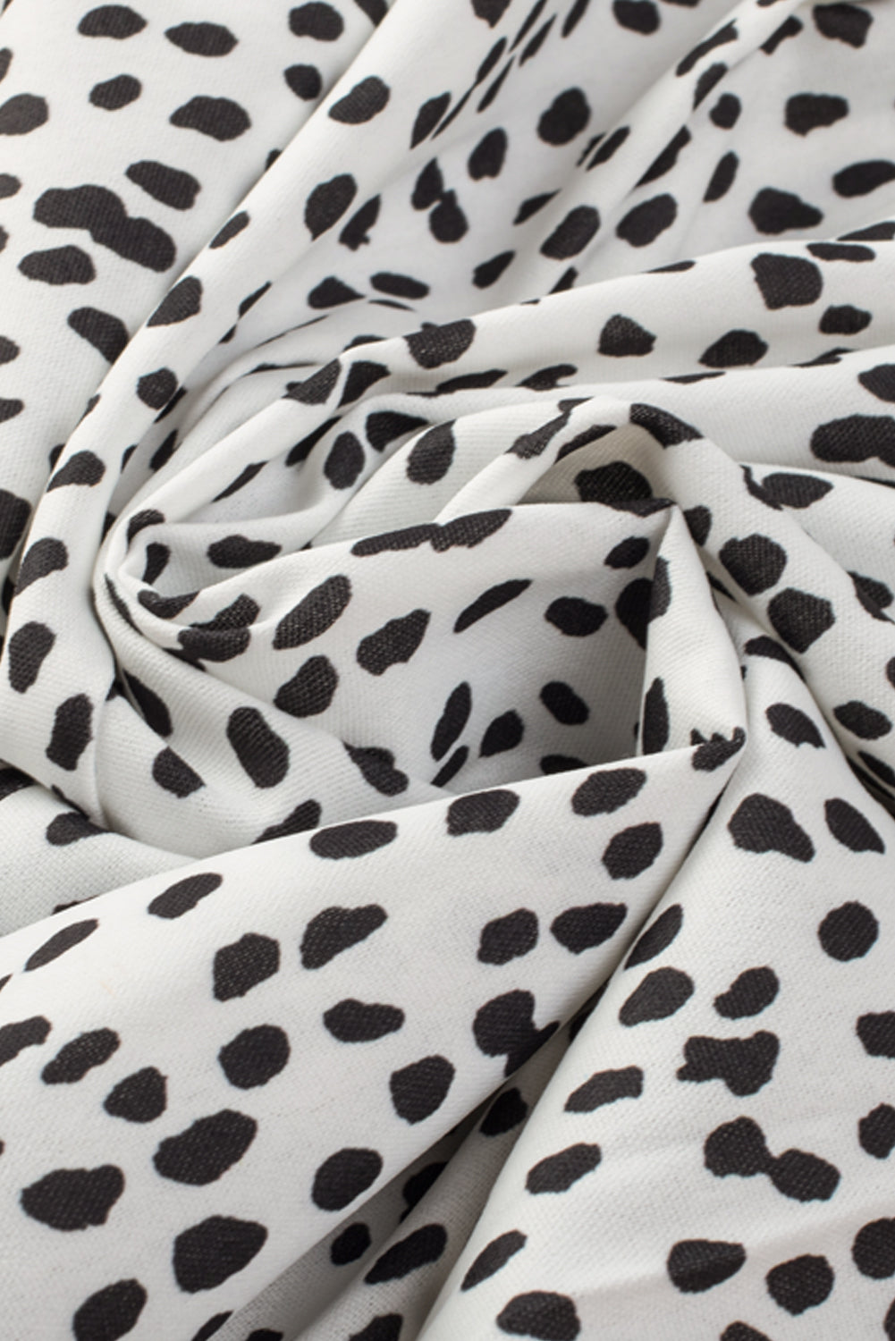 Leopard Colorblock Swiss Dot Flutter Sleeve Square Neck Mini Dress