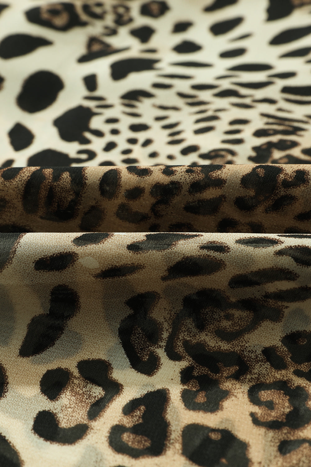 Leopardenrock mit gesmokter Taille