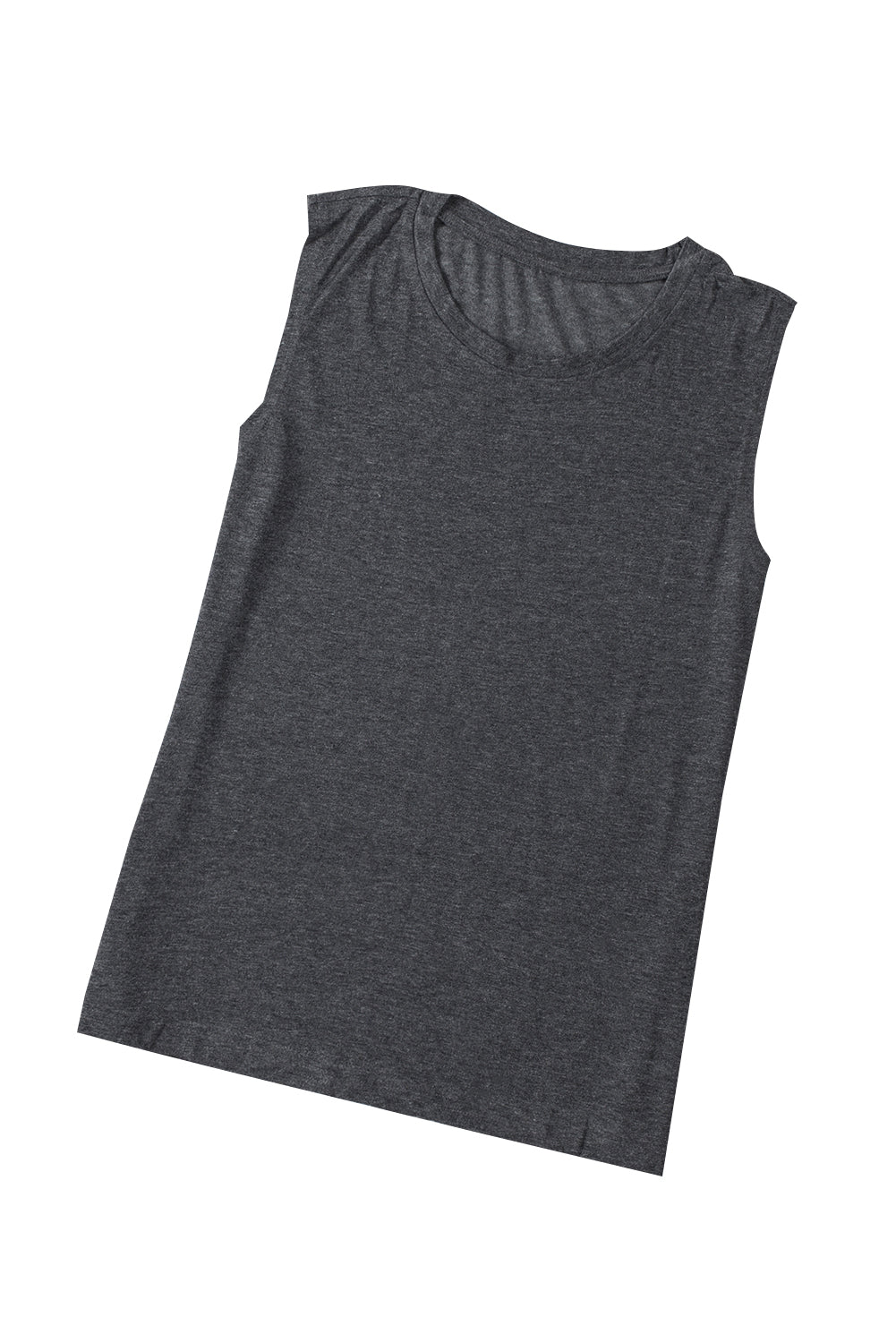 Siva jednobojna široka majica s okruglim izrezom