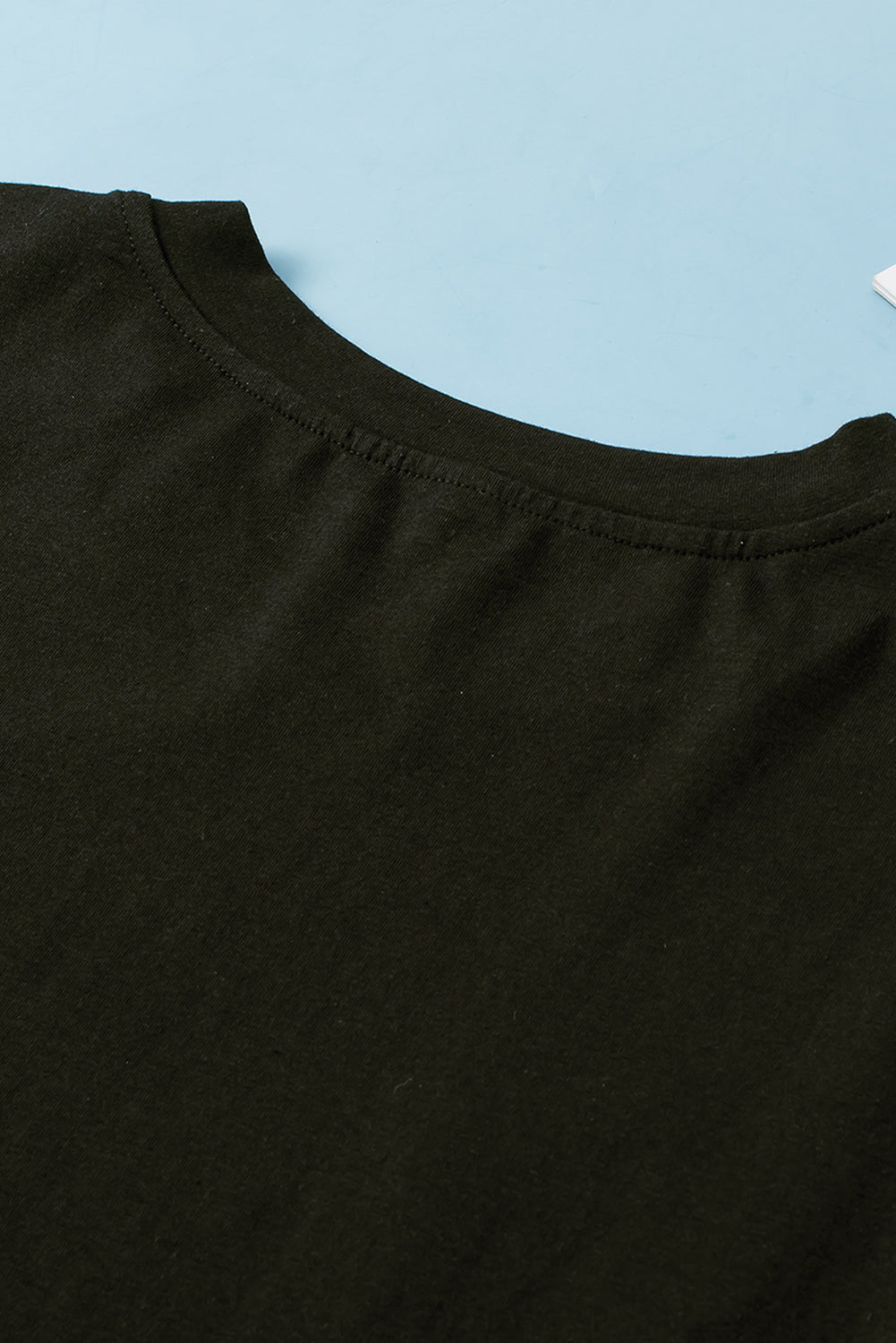 Schwarzes T-Shirt mit Pailletten-Chenille-Sternmuster in Übergröße