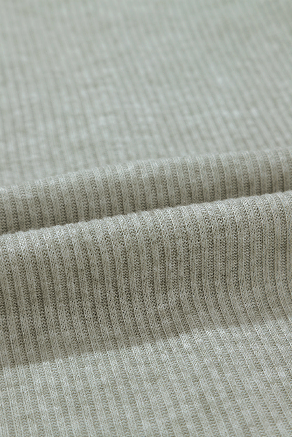 Khaki Long Sleeve Textured Knit Patchwork Hoodie